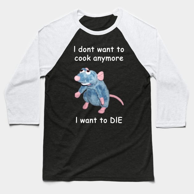 Ratatouille's Had Enough (Dark Shirt Version) Baseball T-Shirt by lilmousepunk